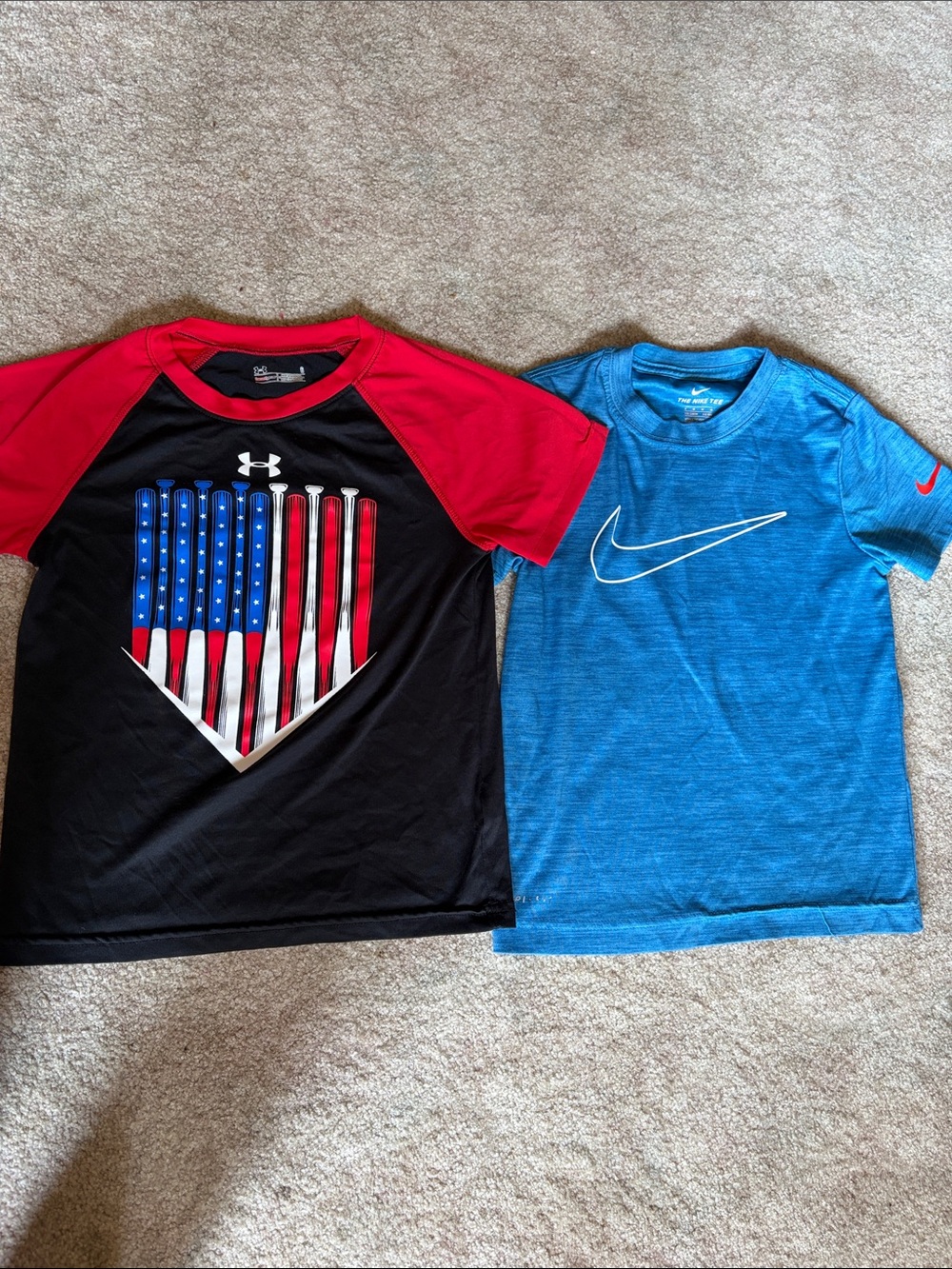Under Armour and Nike tshirt set